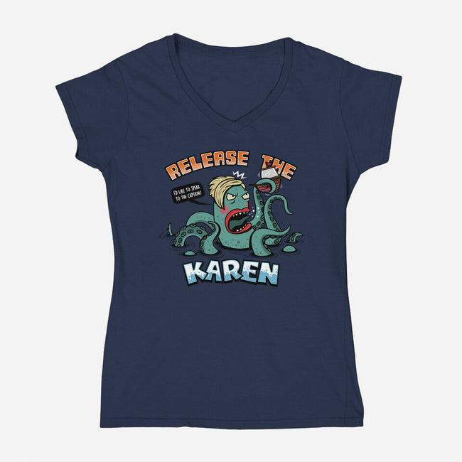 Release the Karen-womens v-neck tee-Boggs Nicolas