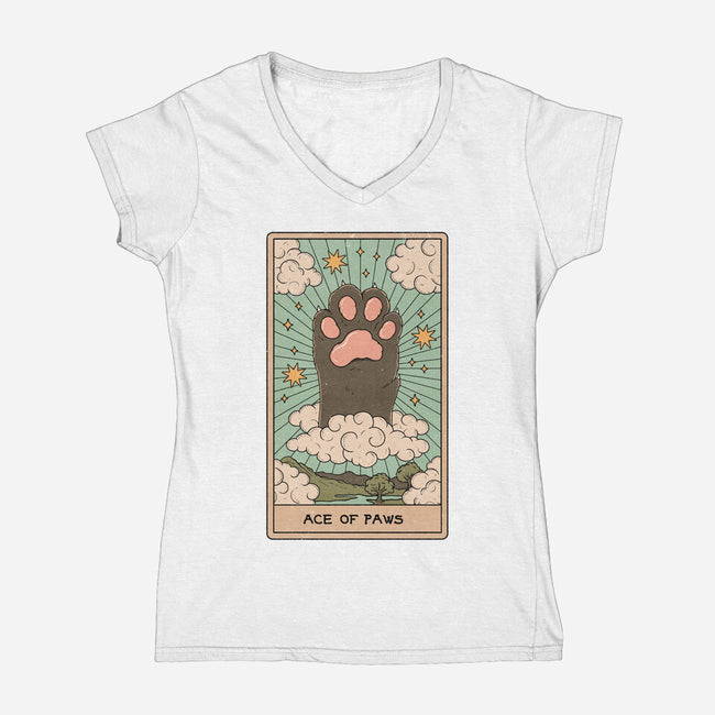 Ace of Paws-womens v-neck tee-Thiago Correa