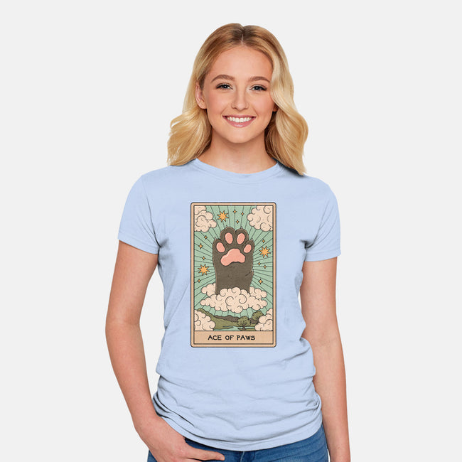 Ace of Paws-womens fitted tee-Thiago Correa
