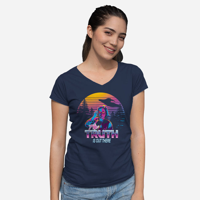 The Truth is Out There-womens v-neck tee-Feilan