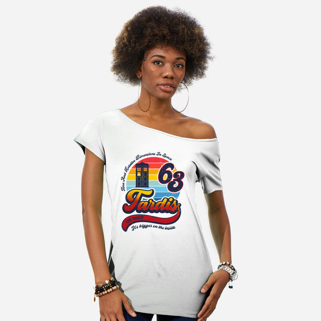 Bigger on the Inside-womens off shoulder tee-DrMonekers