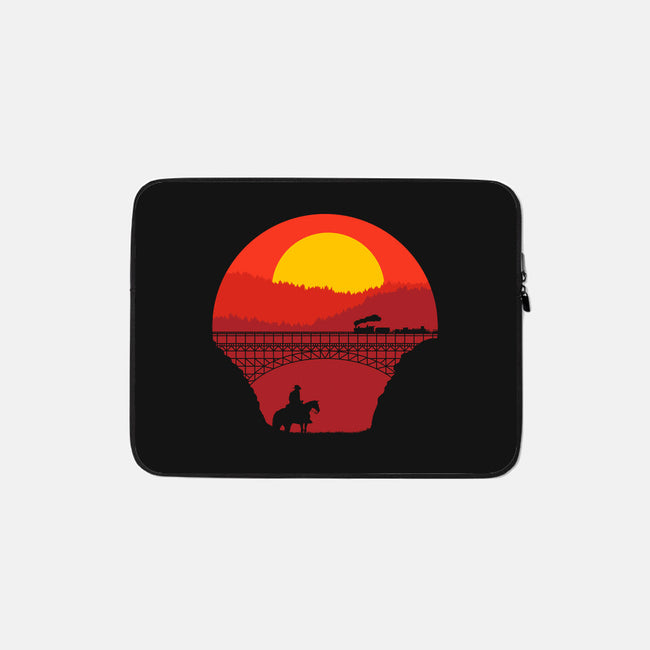 Wild West-none zippered laptop sleeve-Astoumix