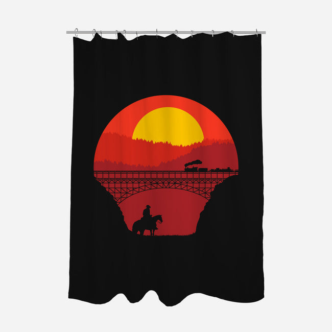 Wild West-none polyester shower curtain-Astoumix
