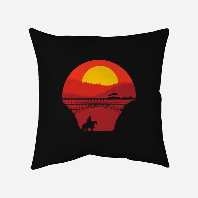 Wild West-none removable cover w insert throw pillow-Astoumix