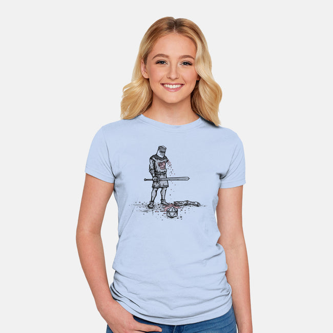Rolling a One-womens fitted tee-kg07