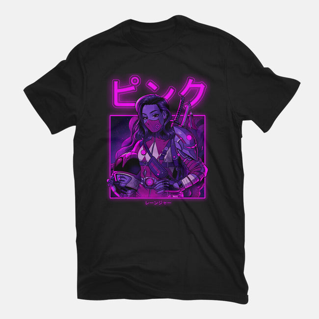 Pink Neon-womens fitted tee-Bruno Mota
