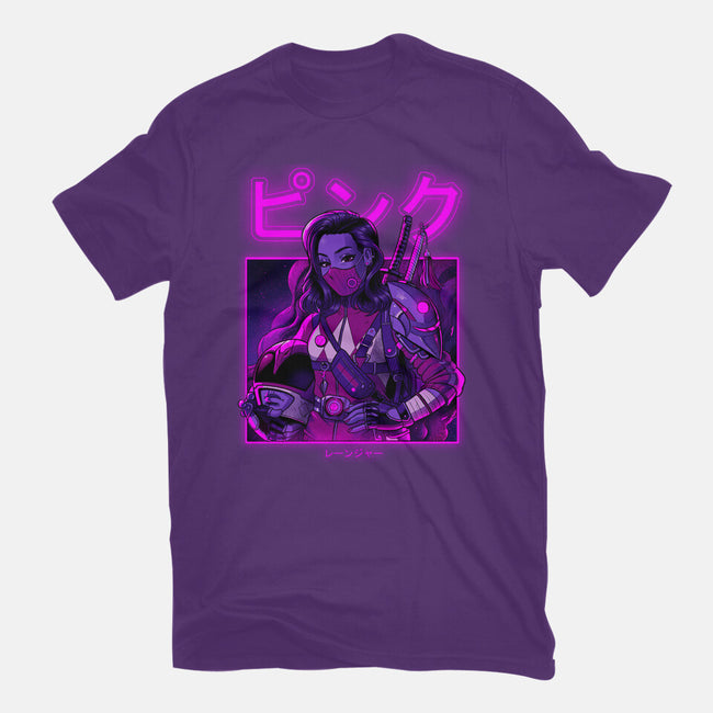 Pink Neon-womens fitted tee-Bruno Mota