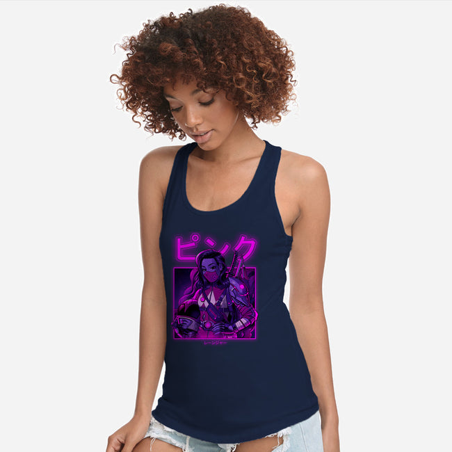 Pink Neon-womens racerback tank-Bruno Mota