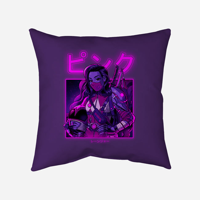 Pink Neon-none removable cover w insert throw pillow-Bruno Mota