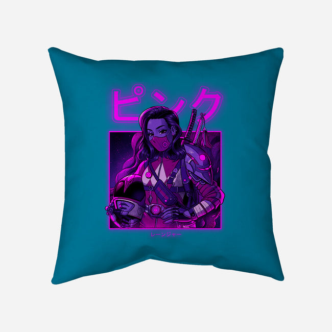 Pink Neon-none removable cover w insert throw pillow-Bruno Mota