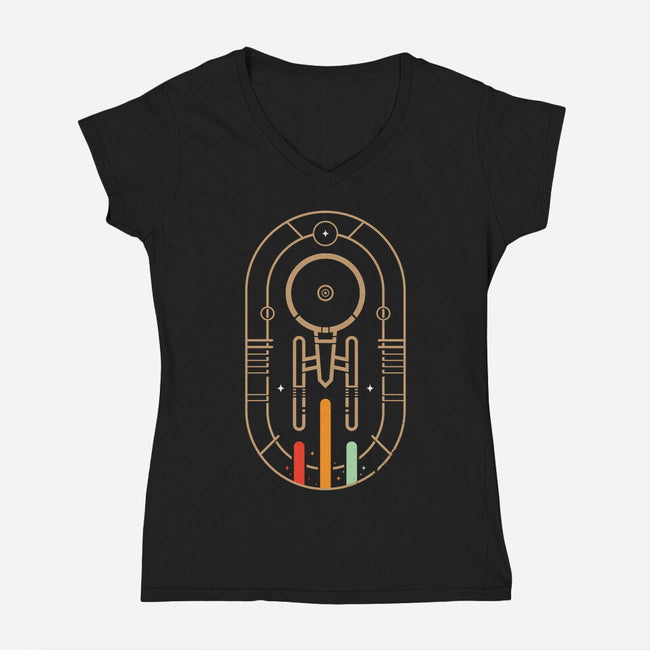 Fly Boldy-womens v-neck tee-BadBox