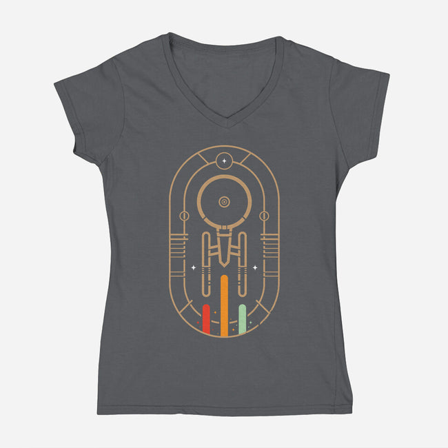 Fly Boldy-womens v-neck tee-BadBox