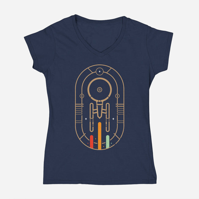 Fly Boldy-womens v-neck tee-BadBox