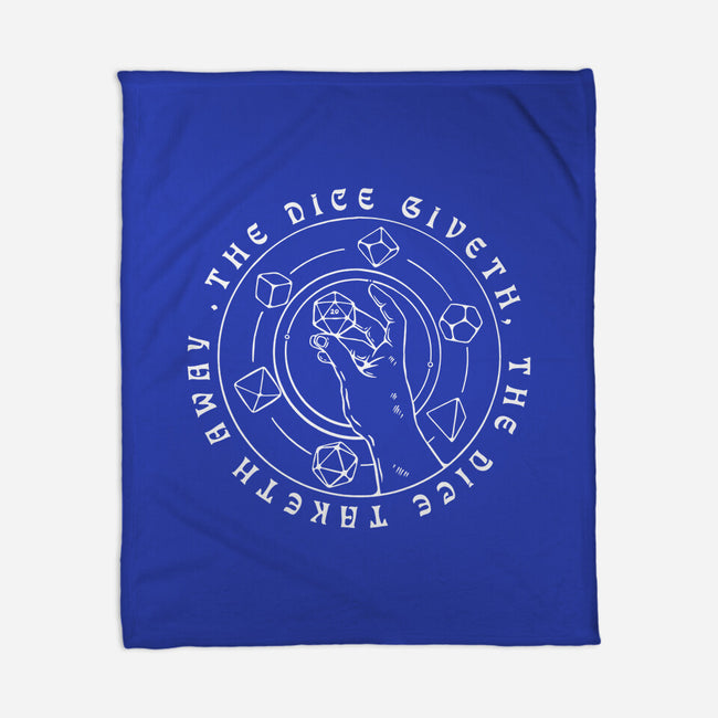 The Dice Giveth-none fleece blanket-ShirtGoblin