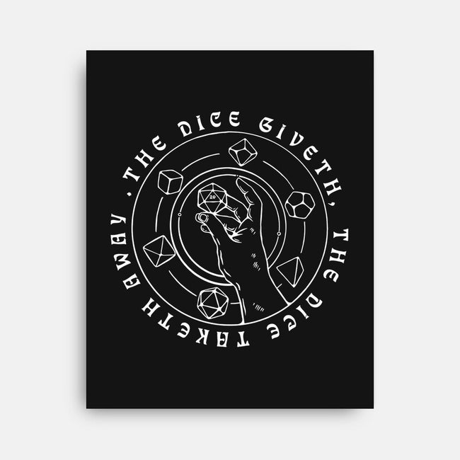 The Dice Giveth-none stretched canvas-ShirtGoblin