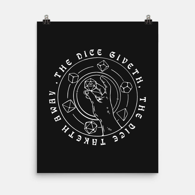 The Dice Giveth-none matte poster-ShirtGoblin