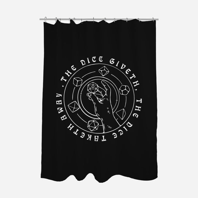 The Dice Giveth-none polyester shower curtain-ShirtGoblin