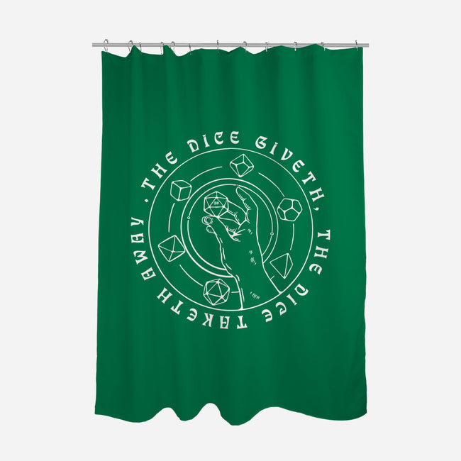 The Dice Giveth-none polyester shower curtain-ShirtGoblin