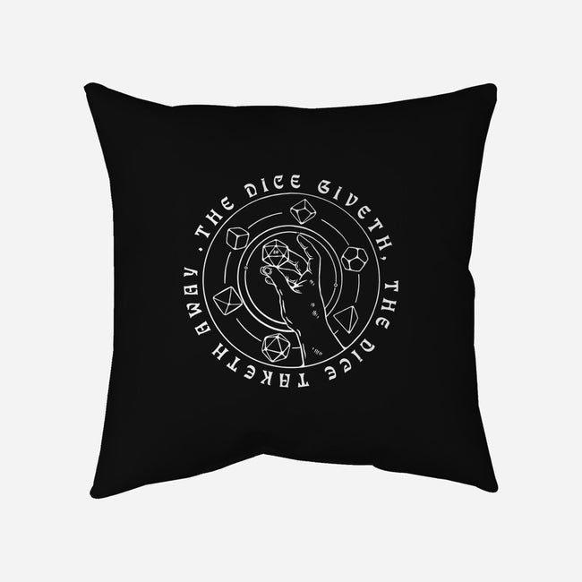 The Dice Giveth-none removable cover w insert throw pillow-ShirtGoblin