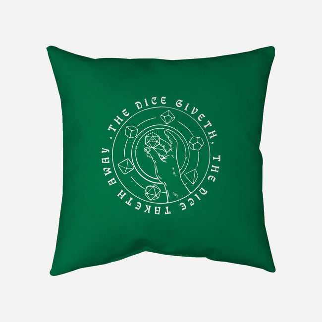 The Dice Giveth-none removable cover w insert throw pillow-ShirtGoblin