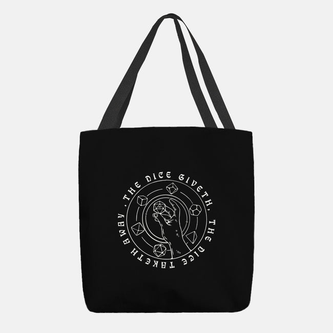 The Dice Giveth-none basic tote-ShirtGoblin