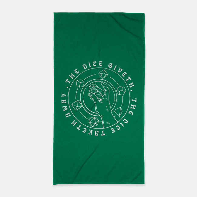 The Dice Giveth-none beach towel-ShirtGoblin