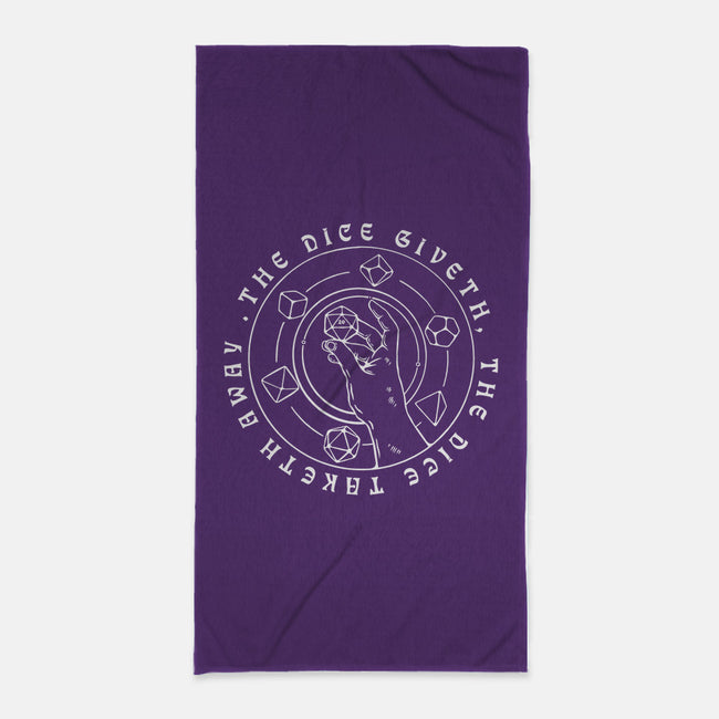 The Dice Giveth-none beach towel-ShirtGoblin