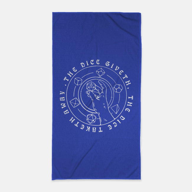 The Dice Giveth-none beach towel-ShirtGoblin