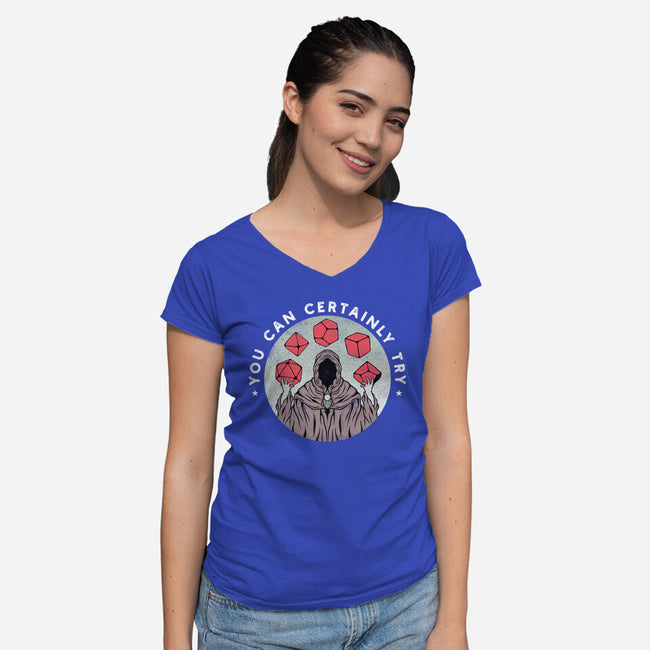 You Can Certainly Try-womens v-neck tee-ShirtGoblin