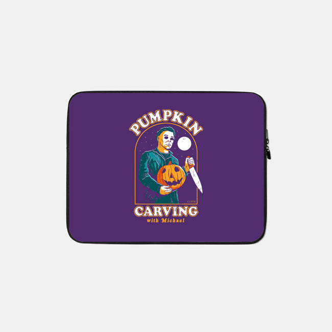 Carving With Michael-none zippered laptop sleeve-DinoMike