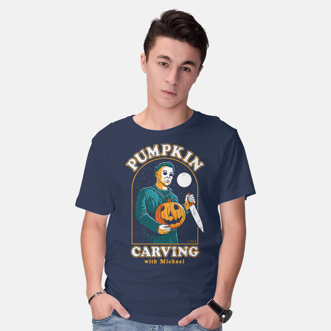 Carving With Michael-mens basic tee-DinoMike