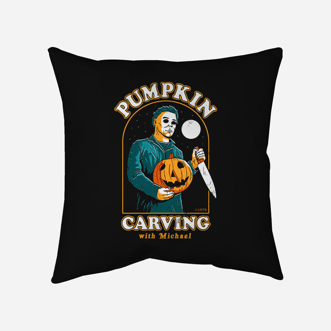 Carving With Michael-none removable cover w insert throw pillow-DinoMike