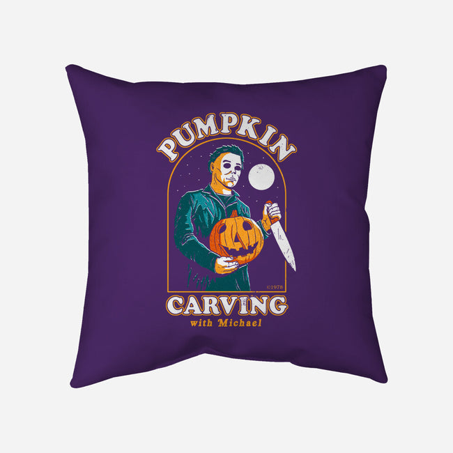 Carving With Michael-none removable cover w insert throw pillow-DinoMike