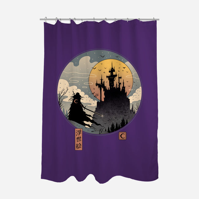 Vampire Slayer in Edo-none polyester shower curtain-vp021