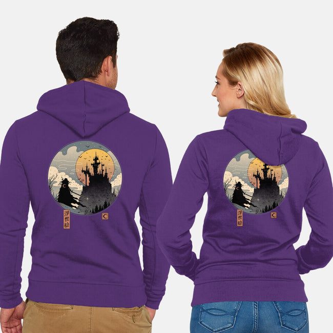 Vampire Slayer in Edo-unisex zip-up sweatshirt-vp021