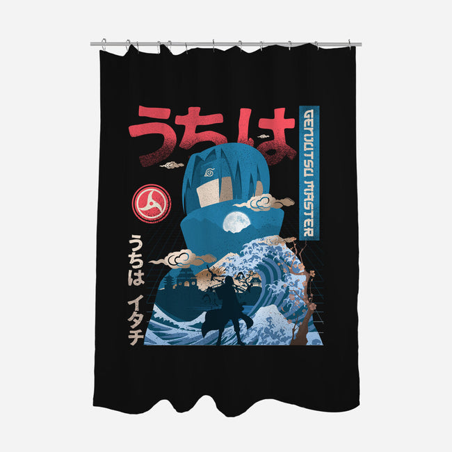 Ninja Master-none polyester shower curtain-hirolabs