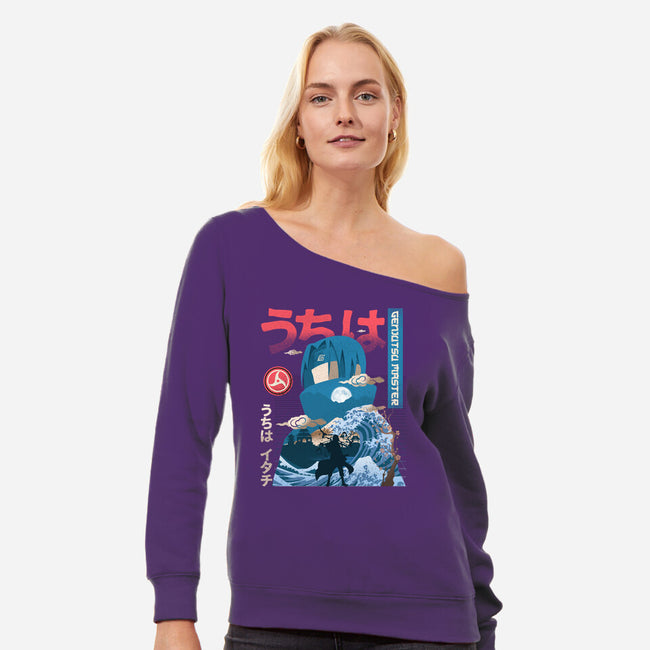 Ninja Master-womens off shoulder sweatshirt-hirolabs