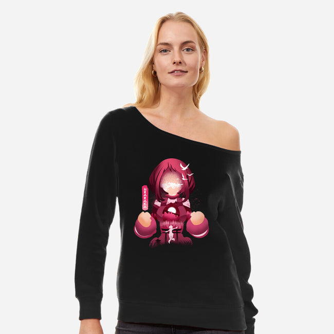 Uravity-womens off shoulder sweatshirt-hirolabs
