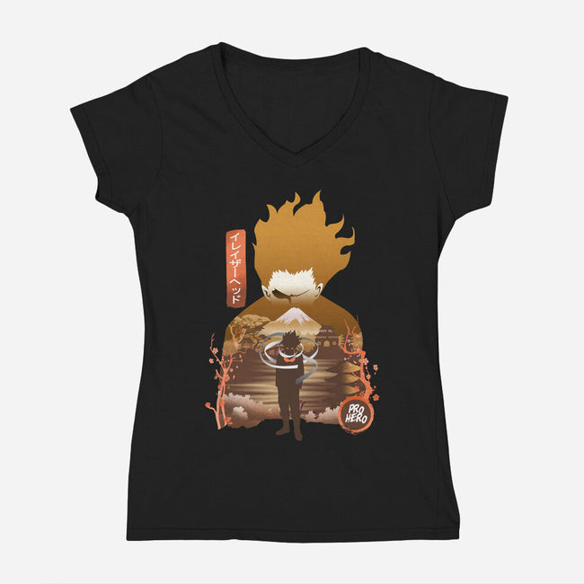 Eraser Head-womens v-neck tee-hirolabs