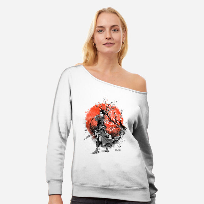 Slayer Of Titans Ink-womens off shoulder sweatshirt-IKILO