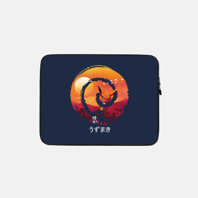 Uzumaki Night-none zippered laptop sleeve-dandingeroz