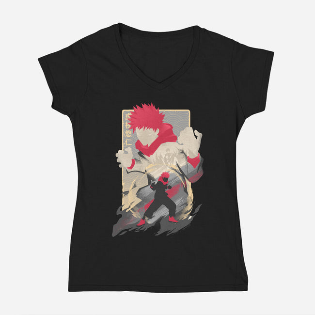 The Tiger of West Junior High-womens v-neck tee-hypertwenty