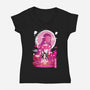 Nezuko Negative Space-womens v-neck tee-SwensonaDesigns
