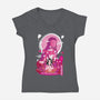Nezuko Negative Space-womens v-neck tee-SwensonaDesigns