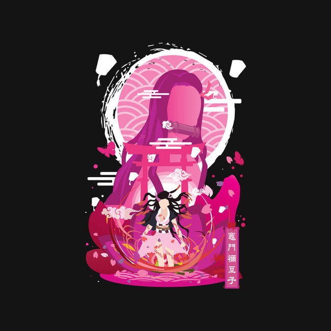 Nezuko Negative Space-womens fitted tee-SwensonaDesigns