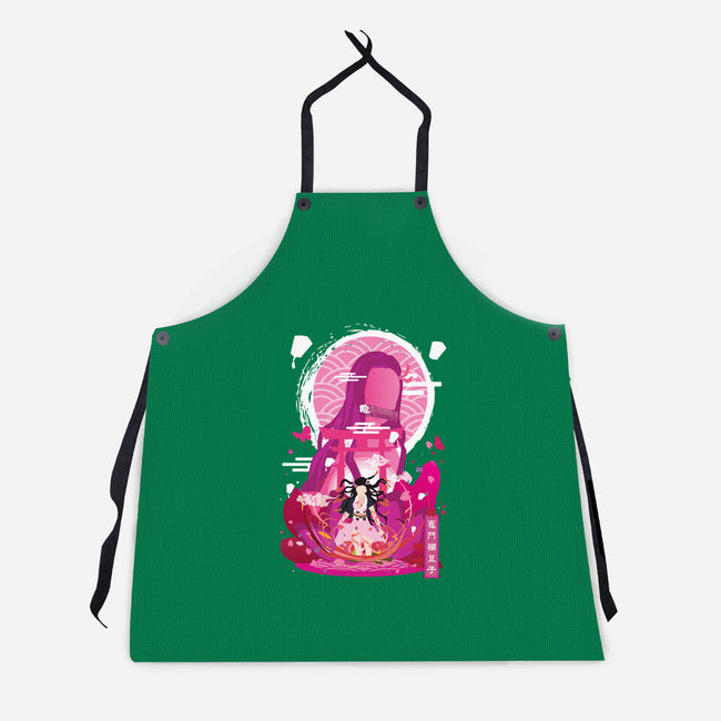 Nezuko Negative Space-unisex kitchen apron-SwensonaDesigns