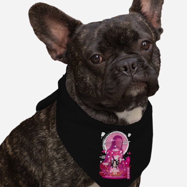 Nezuko Negative Space-dog bandana pet collar-SwensonaDesigns