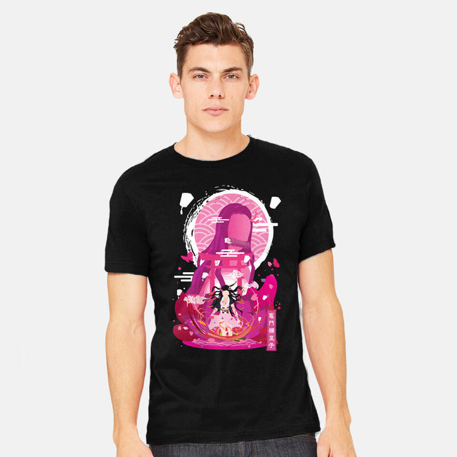 Nezuko Negative Space-mens heavyweight tee-SwensonaDesigns