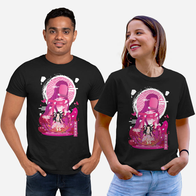 Nezuko Negative Space-unisex basic tee-SwensonaDesigns