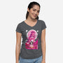 Nezuko Negative Space-womens v-neck tee-SwensonaDesigns